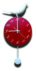 振り子時計 Singing Bird Clock Red CSB-51518 送料無料