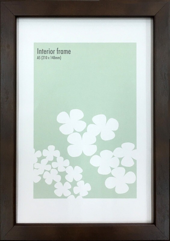 額縁 木製シンプル インテリアフレーム Interior Frame Brown A5 fin-62563 インテリア雑貨 アートフレーム OAサイズ モダン 北欧 お洒落 おしゃれ かわいい 木目 ブラウン 茶色