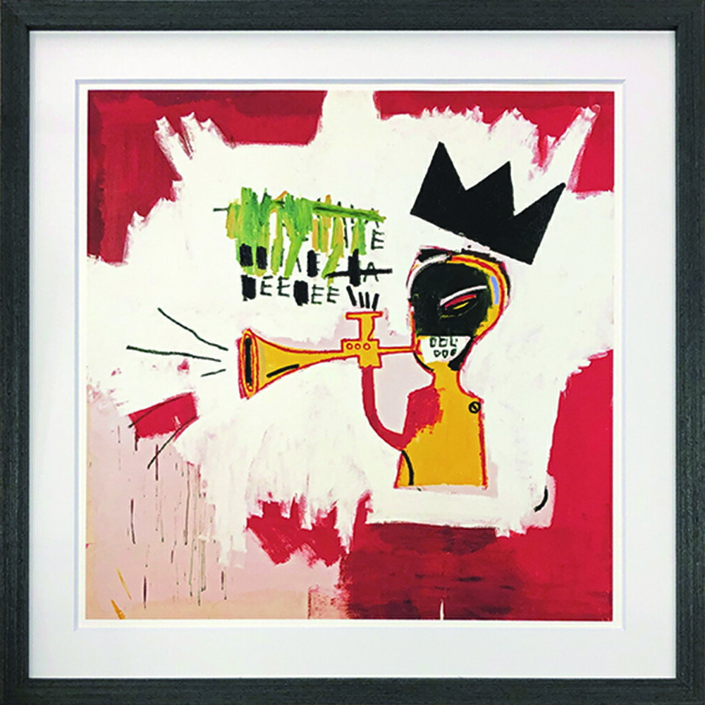 アートフレーム バスキア Jean-Michel Basquiat Trumpet, 1984 ijb-62483 ポップアート ポスター パネル アートフレーム インテリアアート 絵画 インテリア壁掛け 壁面アート インテリアフレーム グラフィティ 現代アート コンテンポラリー 送料無料