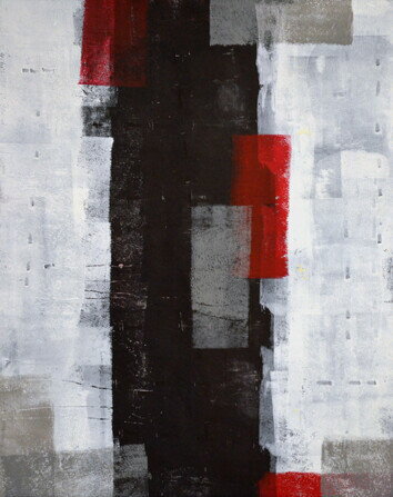 キャンバスパネル Art Panel T30 Galler Red and Grey Abstract Art Painting iap-51601 送料無料