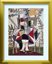 アートフレーム 名画 ピカソ Pablo Picasso Femme au Jardin,1938 S(GD) zfa-62353