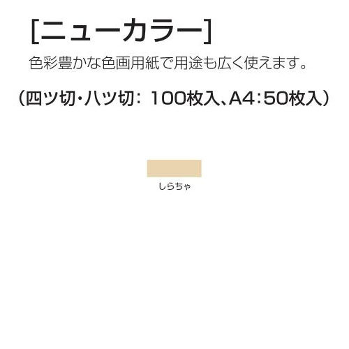 楽天学校教材の専門店 美工社ニューカラー（色画用紙） 4切 しらちゃ 100枚 送料無料[メール便不可]（紙工作・パーツ 工作紙 夏休み 冬休み 自由研究 工作）