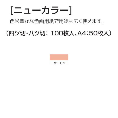 楽天学校教材の専門店 美工社ニューカラー（色画用紙） 4切 サーモン 100枚 送料無料[メール便不可]（紙工作・パーツ 工作紙 夏休み 冬休み 自由研究 工作）