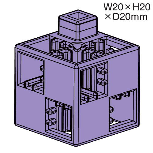 アーテックブロック部品 基本四角 24ピース 薄紫（アーテックブロック 単品・部品 カラー 知育玩具 ArtecBlock パーツ 単品）