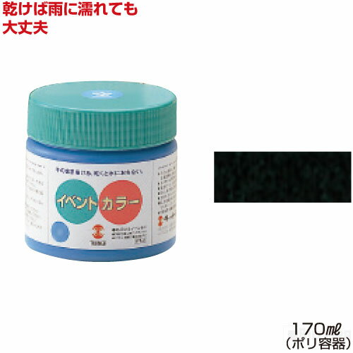 ターナーイベントカラー170ml単色 黒（絵具 イベント用／屋外用絵の具 文化祭 学園祭 運動会 耐水性 看板 旗 布 壁画 仮装 ハロウィン）