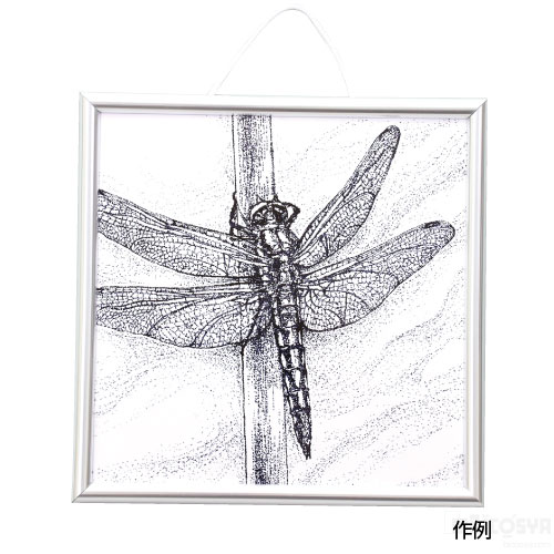 点描フレーム正方形（デザイン 視覚デザイン 夏休み 冬休み 自由工作キット 図工 美術 工作 ハンドクラフト かんたん 小学生）