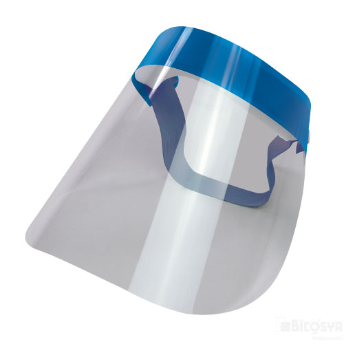 Rakuten - カラーフェイスシールド　小 青（記念品・その他 イベント用品 衛生用品）