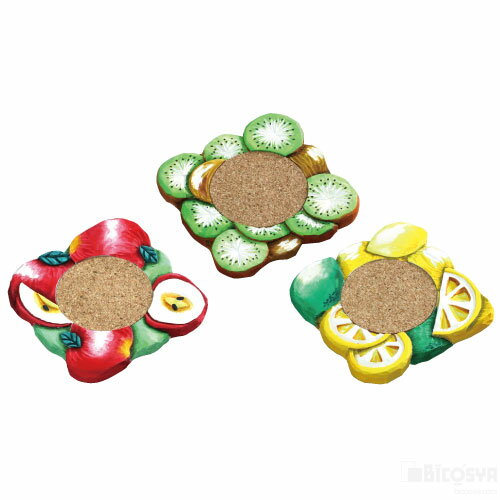 Rakuten - 白彫板 コースター3枚組（木彫 木彫材）