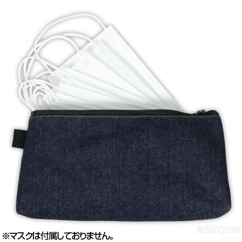 手作りデニムポーチ(学校用品 家庭科 衛生用品 コロナウイルス対策)