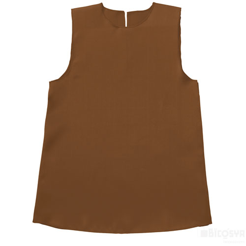 ソフトサテン(ワンピース) Jサイズ 茶(運動会 衣装ベース)