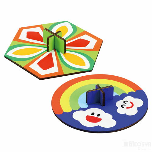 Rakuten - 簡単組み立て手回しゴマ（イベント プレゼント クリスマス 子供会 プレゼント イベント 景品 知育玩具 オリジナル 木のおもちゃ 無地）