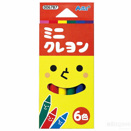 ミニクレヨン　6色（知育玩具 感覚教育 子供会 プレゼント イベント 景品）
