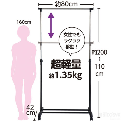 Rakuten - キャスター付きハンガーラック（記念品・その他 その他）