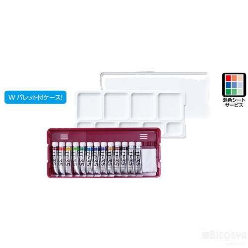 乐天商城 - T U-35アクリリックス12色13本ノーブルセット（絵具 新学期画材セット アクリル絵の具 デザインセット）