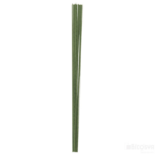 Rakuten - 地巻ワイヤーグリーン袋入#20(25本)（紙工作・パーツ 工作材料 造花 華道 ハンドクラフト）