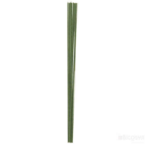 地巻ワイヤーグリーン袋入#22(30本)（紙工作・パーツ 工作材料 造花 華道 ハンドクラフト）