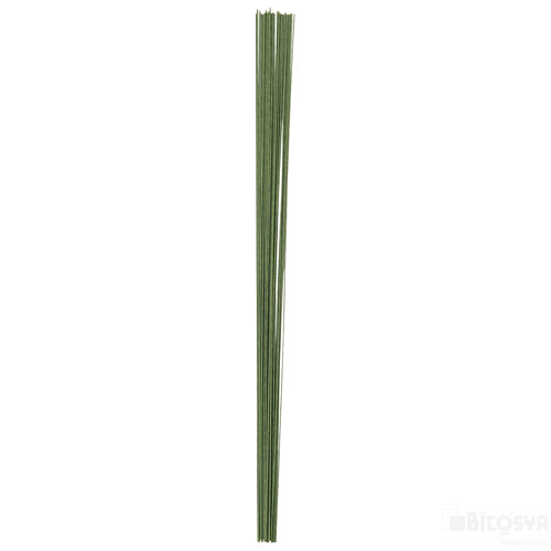 Rakuten - 地巻ワイヤーグリーン袋入#24(40本)（紙工作・パーツ 工作材料 造花 華道 ハンドクラフト）