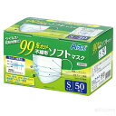 99%カット不織布ソフトマスク(50枚入)Sサイズ(イベント 衛生用品 感染症対策 エチケット)
