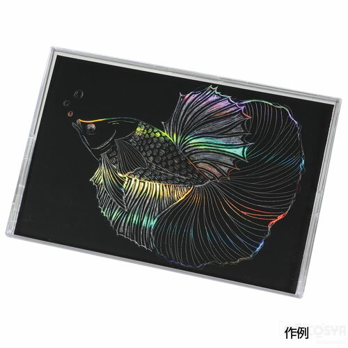 Rakuten - ホログラムスクラッチボードII 折りたたみケース付き（デザイン スクラッチ 夏休み スクラッチアート 図工 美術 工作 ハンドクラフト かんたん かわいい 小学生）