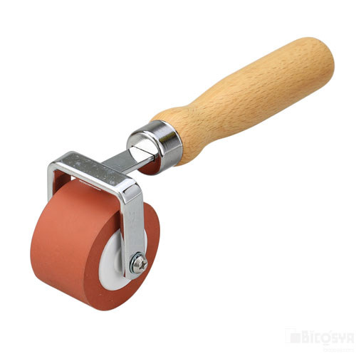 乐天商城 - 転圧ゴムローラー 赤 φ45×30mm（筆・描画用具 画筆用品 年賀状 図画工作）