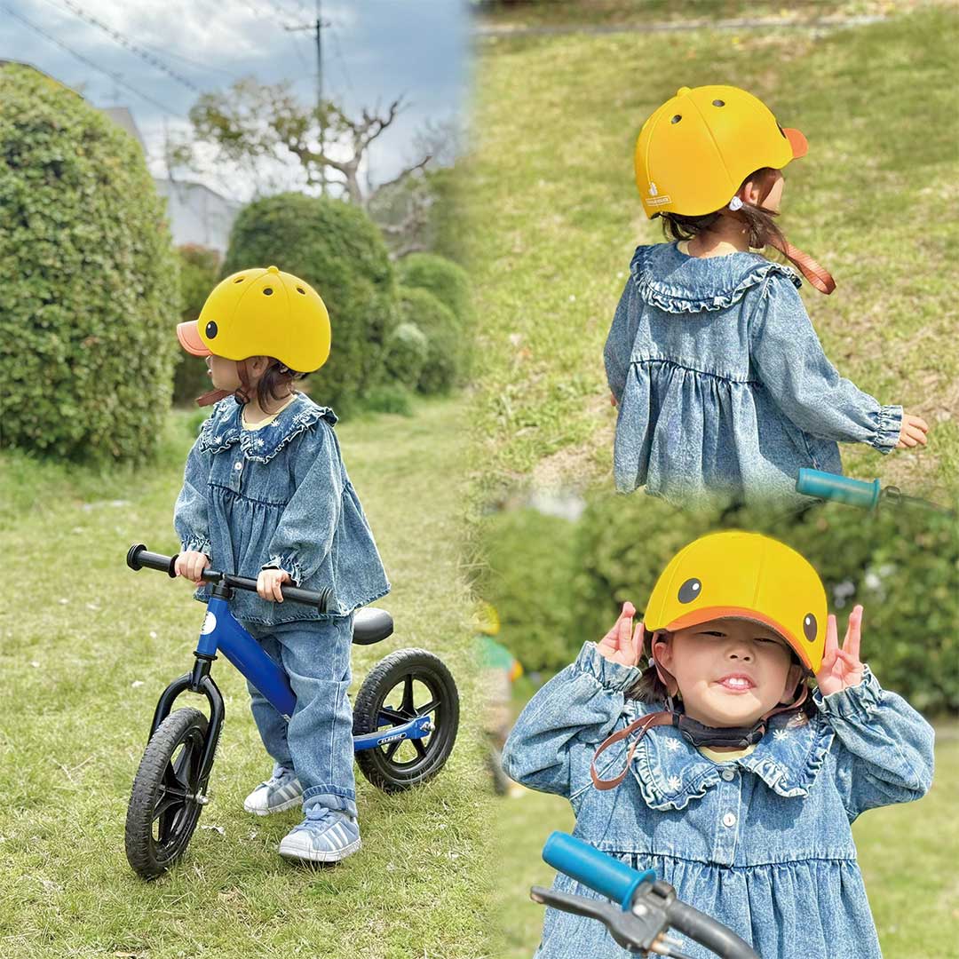 子供用 ヘルメット SG規格 幼児 自転車 軽量 かわいい GO!GO!DUCK アニマルズ キッズヘルメット 48-52cm アヒル ペンギン 日本メーカー bicycle-lifecycle-10001474 自転車屋ライフサイクル サンプル画像3