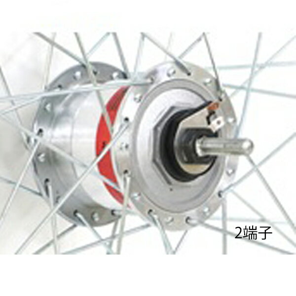 Rakuten - 前輪 24x1-3/8 ステンリム オートライト ハブダイナモ J2端子 軸長 150mm エンド幅 93mm スポーク 36本 #14 248mm 自転車用