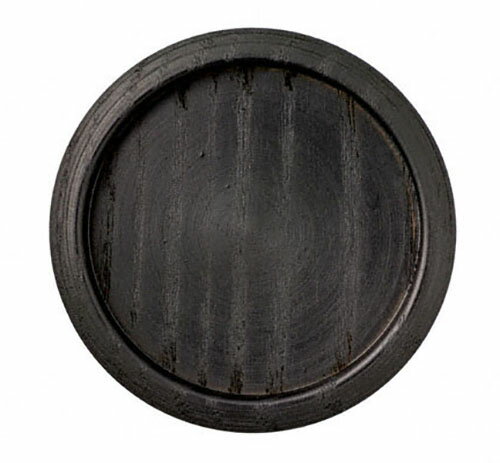 2個入 BIDOOR(ビドー) PW-13 木製カラス丸 黒塗装　大(60φ)