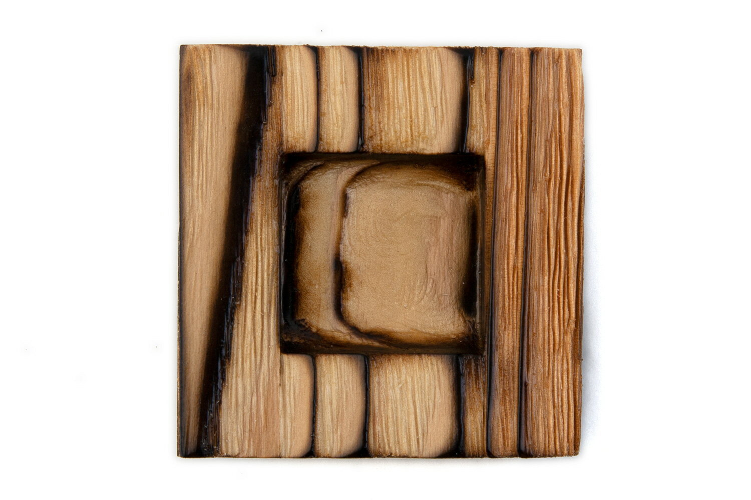 BIDOOR(ビドー) PW-5251 焼杉あづま両チリ角引手 生地 寸六(48φ)