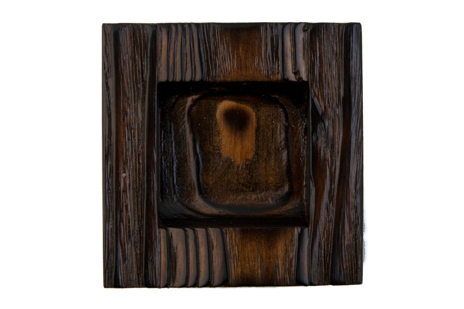 BIDOOR(ビドー) PW-5252 焼杉あづま両チリ角引手 茶染 二寸(60φ)