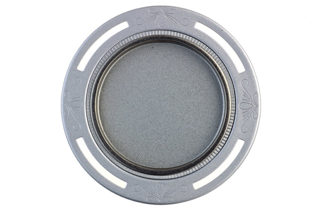 BIDOOR(ビドー) フレルテ 03‐250 浅口襖引手 鉄製 平面遠州透 穴有 ビットライトシルバー　大(49.5φ)