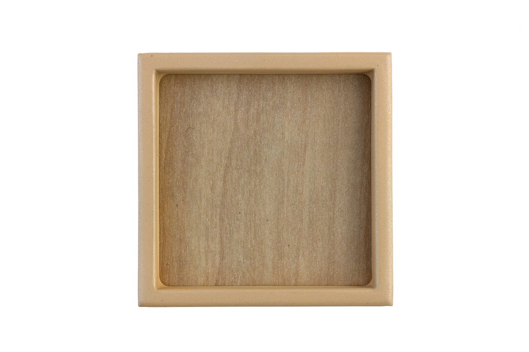 【送料無料】2個入 フレルテ 04‐448 深口襖引手 真鍮製 ウッディ四方角 穴有 メープルパール (52×52)