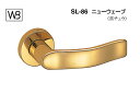 シロクマ レバー SL-86 ニューウェーブ 金 GC玄関錠付 (SL-86-R-GC-金)