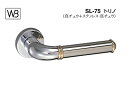 シロクマ レバー SL-75 トリノ クローム GC玄関錠付 (SL-75-R-GC-クローム)
