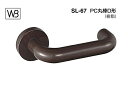 シロクマ レバー SL-67 PC丸棒D形 ブラウン GC玄関錠付 (SL-67-R-GC-ブラウン)