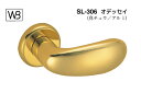 シロクマ レバー SL-306 オデッセイ 金(黄銅) GF空錠付 (SL-306-R-GF-金)