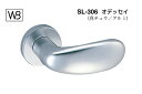 シロクマ レバー SL-306 オデッセイ シルバー(アルミ) GF空錠付 (SL-306-R-GF-シルバー)