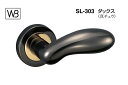 シロクマ レバー SL-303 ダックス 黒ニッケル GC玄関錠付 (SL-303-R-GC-黒ニッケル)