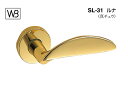 シロクマ レバー SL-31 ルナ 金 GC玄関錠付 (SL-31-R-GC-金)