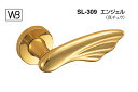 シロクマ レバー SL-309 エンジェル 純金 GC玄関錠付 (SL-309-R-GC-純金)