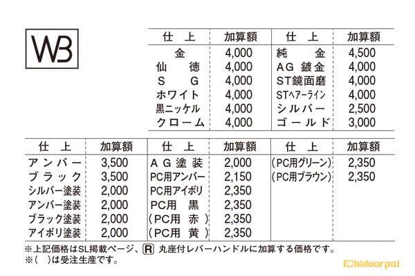 シロクマ レバー SLシリーズ 座(変更用) L型 標準長座 金 2