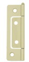 2枚入 BIDOOR(ビドー) BF-80 鉄 フラッシュ丁番 クリーム (木ネジ付) 51mm