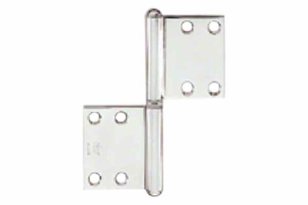 10枚入 BEST(ベスト) No.195KM 兼用面付旗蝶番 ヘアライン (ネジ付) ‐ (コード195KM-1)