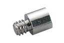 スリーナイン島野 アルミ ダボ棚受 ニッケル 12mm (ローレット無し) 37号・12×12mm・男 (200個入) (c15610)