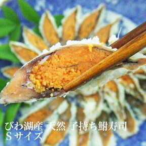 びわ湖産 子持ち鮒寿司 Sサイズ 100g スライスなし 1匹 ふなずし 天然ニゴロブナ 本漬け なれずし ギフト 贈答 お中元 お歳暮 発酵食品 鮒ずし 鮒寿し ふな寿司 滋賀 漁師 産地直送 珍味 魚友商店 琵琶近江商店 【滋賀県_物産展】 送料無料