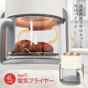 【BIEn】電気フライヤー エアフライヤー 家庭用 透明ガラス 360度全方位から見える 食卓に面白さ提案 揚げ物 ポテト 惣菜 日本語レシピ付き ダイヤルタイ...