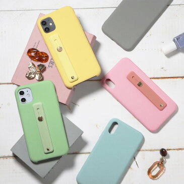 ベルト付き iphone12 se 11 iPhoneSE iPhone11 PRO iphoneXR XR iphone ケース iphone8 iphoneケース アイフォンテンアールケース アイフォンXR iPhone12 アイフォン12 12 名入れ 韓国 おしゃれ くすみカラー iphoneケースくすみカラー リング バンド ベルト バンド付き