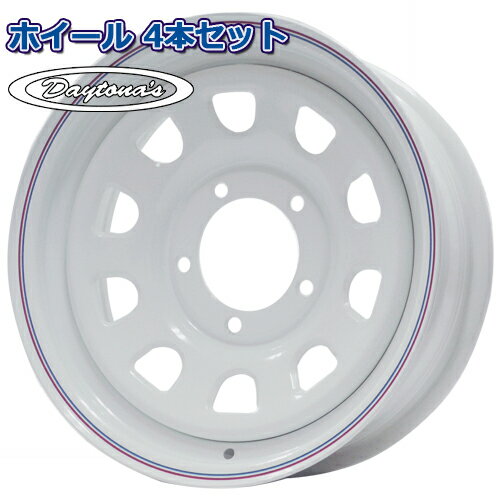 ホイール4本セット デイトナ DAYTONA'S ホワイト 16インチ 6.0J 5穴139.7 ±00 ジムニーシエラ JB74W JB43W