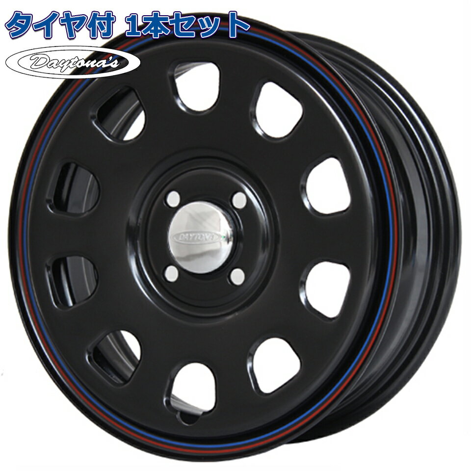 165/55R15 NEOLIN NEOGREEN デイトナ DAYTONAS G2 ブラック 15インチ 4H-100 タイヤ付ホイール1本価格 ハスラー