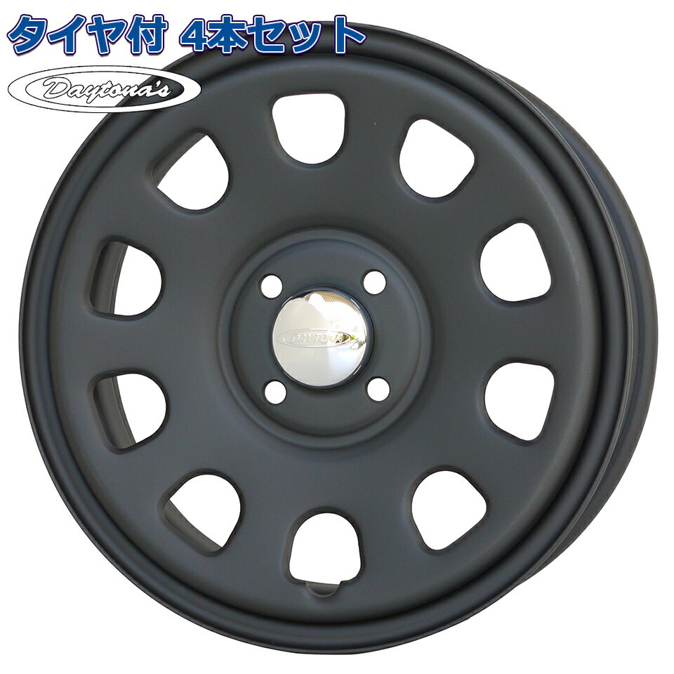 165/55R15 NEOLIN NEOGREEN デイトナ DAYTONAS G2 マットブラック 15インチ 4H-100 タイヤ付ホイール4本セット ハスラー