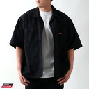 全品送料無料 GENUINE Dickies ジェニュインディッキーズ ワークシャツ 大きいサイズ メンズ 春 ツイル 無地 半袖 シャツ ストリート アメカジ カジュアル おしゃれ オシャレ 大人 ゆったり シルエット 大きい 大きめ ファッション メンズファッション 黒 2L 3L 4L 5L
